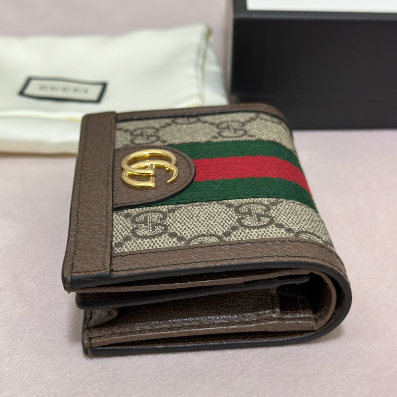 GUCCI OPHIDIA GG 經典短夾-4