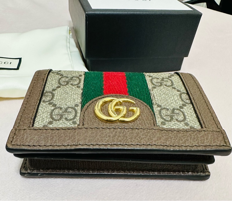 GUCCI OPHIDIA GG 經典短夾-9