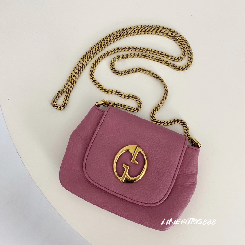 GUCCI 粉紫色鍊條包-4