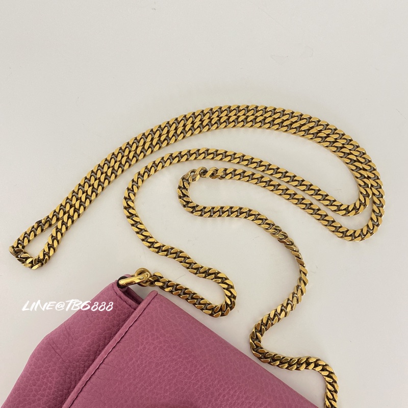 GUCCI 粉紫色鍊條包-5