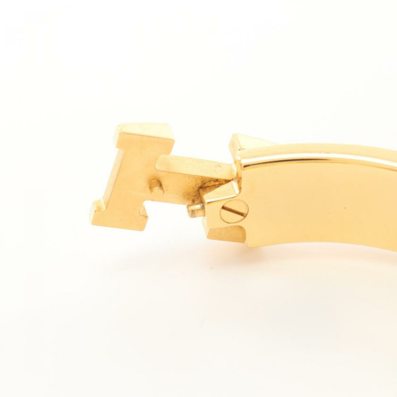 【日本直送】 中古HERMES[B]click crack PM 手鐲 GP 搪瓷 金色 紅色-4