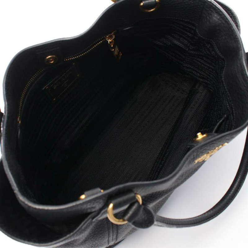 【日本直送】 中古PRADA[B]VIT.DAINO 手提包 真皮托特包 黑色 兩用款-2