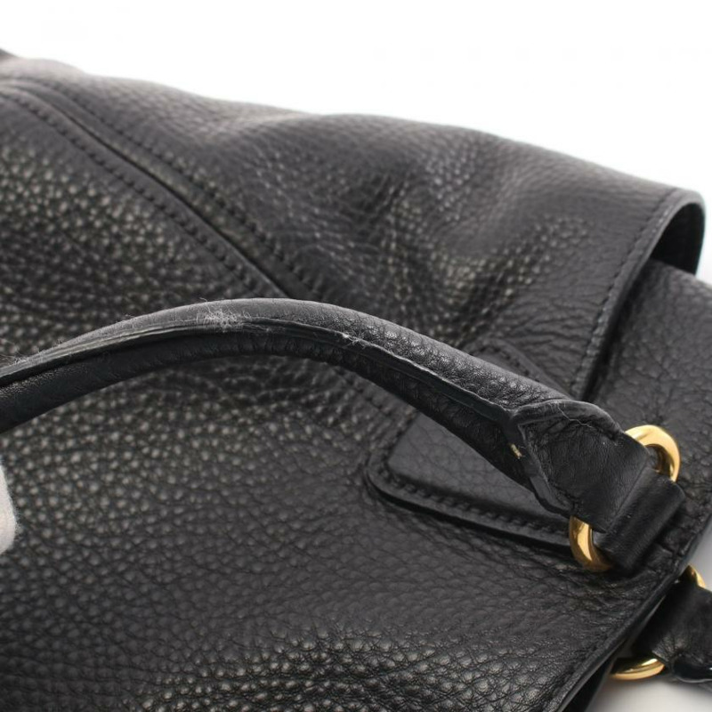 【日本直送】 中古PRADA[B]VIT.DAINO 手提包 真皮托特包 黑色 兩用款-6