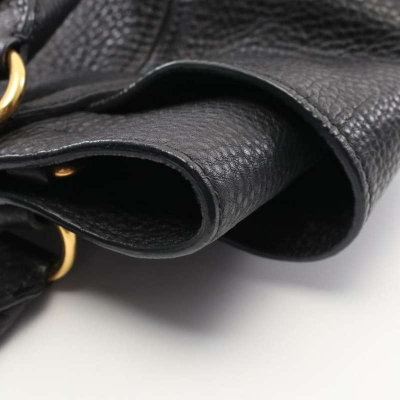 【日本直送】 中古PRADA[B]VIT.DAINO 手提包 真皮托特包 黑色 兩用款-7