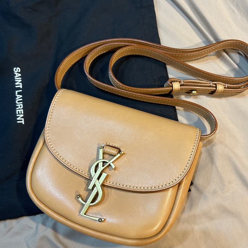 《近全新》YSL 聖羅蘭 mini Kaia 駝色 側背包-0