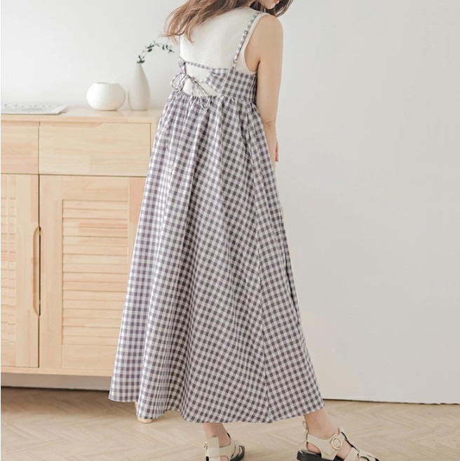 👗👗黑白格子背心裙👗👗-4