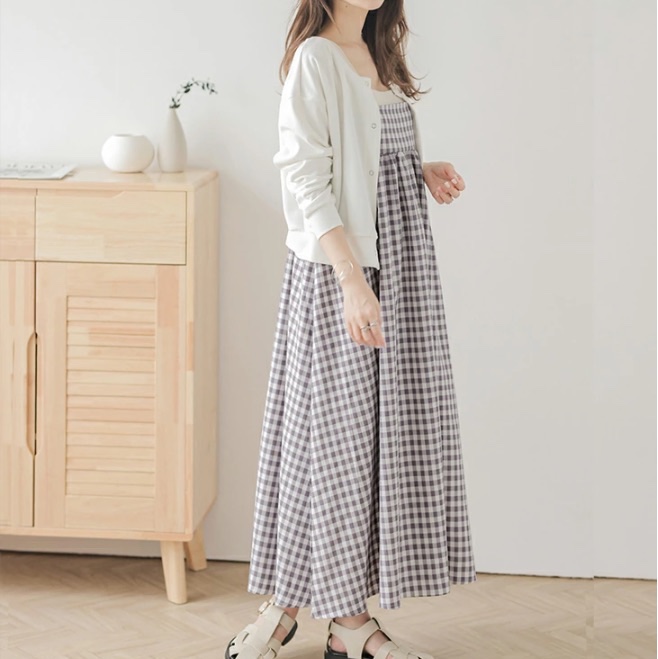 👗👗黑白格子背心裙👗👗-5