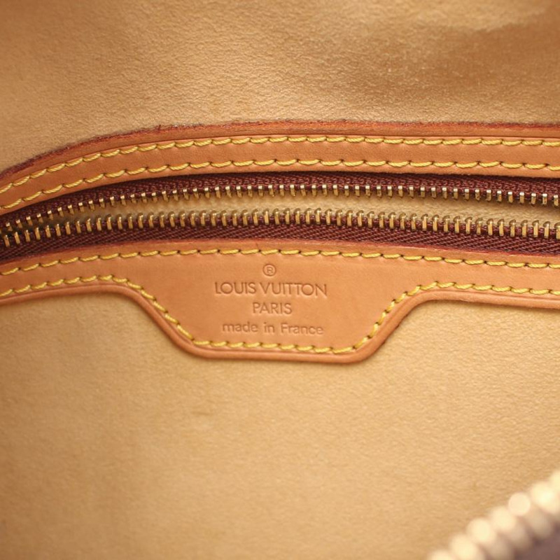 【日本直送】 中古LOUIS VUITTON[B]Looping GM   老花肩包 PVC 真皮 棕色-3