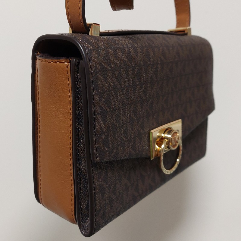 MK 郵差包 經典 老花 咖啡色 小號 斜背包 側背包-1