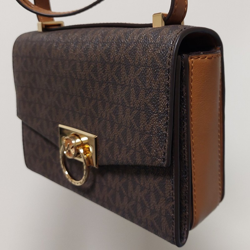 MK 郵差包 經典 老花 咖啡色 小號 斜背包 側背包-2