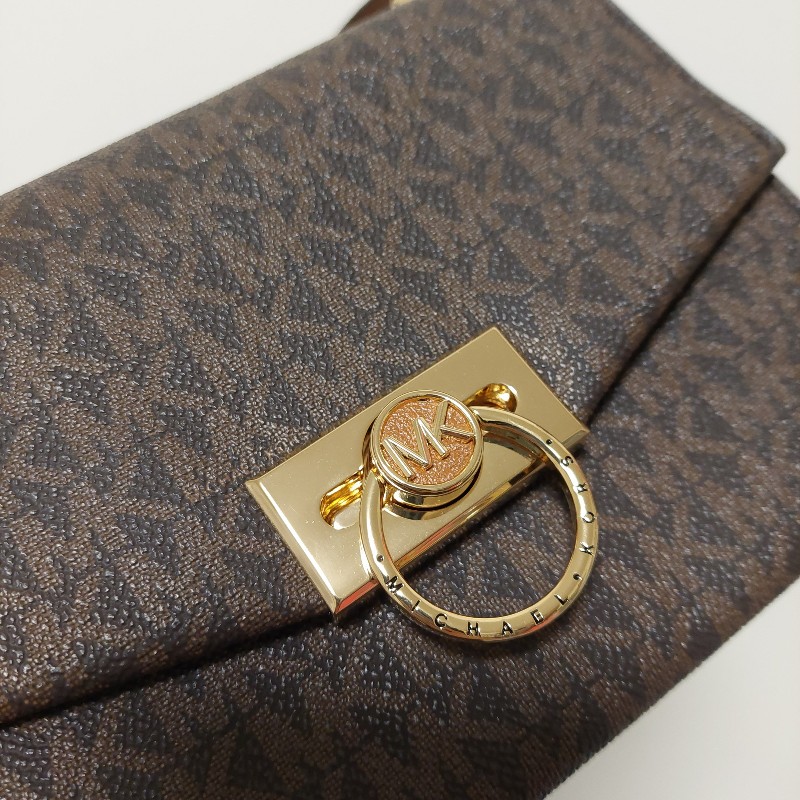 MK 郵差包 經典 老花 咖啡色 小號 斜背包 側背包-5