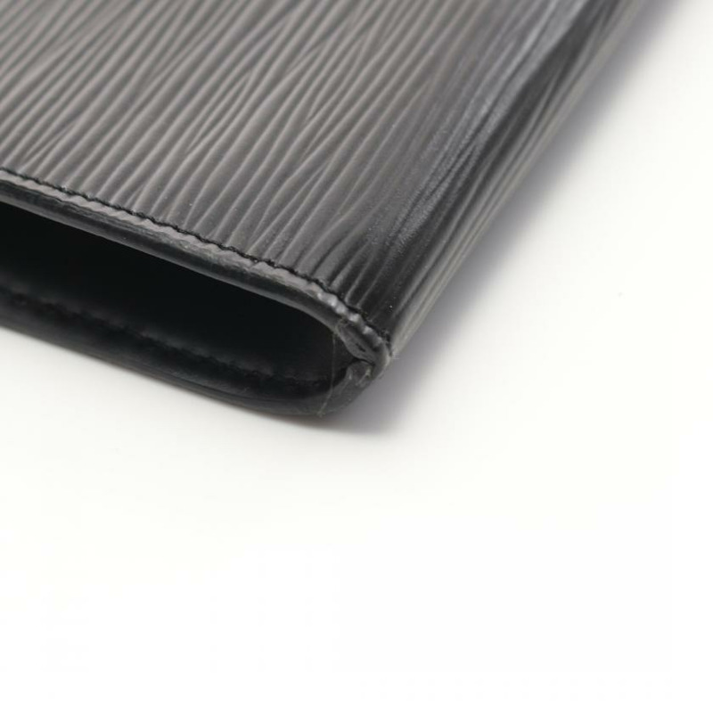 【日本直送】 中古LOUIS VUITTON[B]Pochette Accessoires  水波紋 真皮手提包 黑色-6