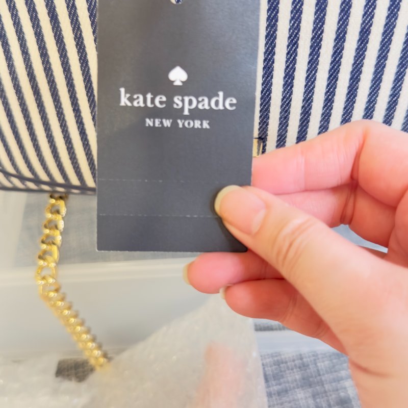 Kate Spade New York KS Carey小香風 條紋翻蓋 信封  郵差  肩背 鍊條包 Carey Medium Flap Shoulder Bag-5