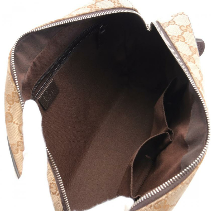 【日本直送】 中古GUCCI[AB]GG帆布 肩包 真皮 米色 棕色 深棕色-2