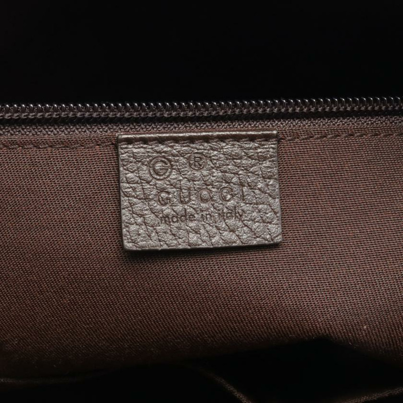 【日本直送】 中古GUCCI[AB]GG帆布 肩包 真皮 米色 棕色 深棕色-3