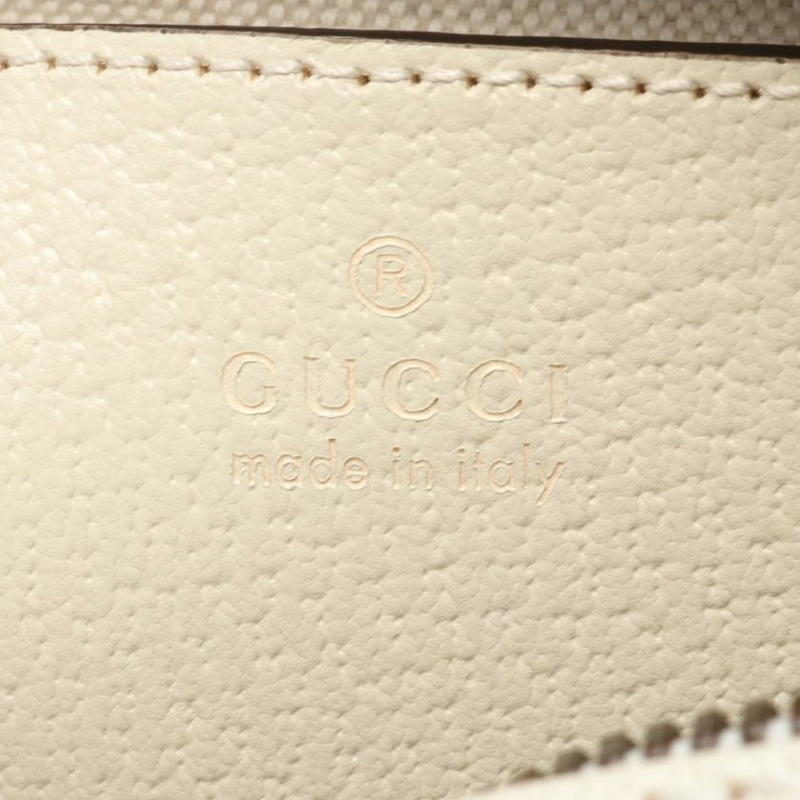 【日本直送】 中古GUCCI[A]Ophidia 雙G SUPREME 肩包 PVC 真皮 灰米色 米白色 多彩色-3