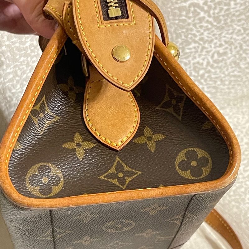 [vintage] LV 老花金球斜背包 側背包 三角型-13