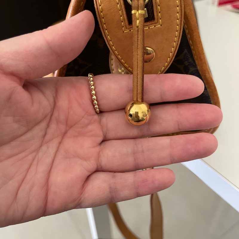 [vintage] LV 老花金球斜背包 側背包 三角型-14