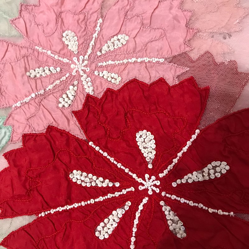 P.A.R.O.S.H. 透明薄紗花朵珠珠上衣-2