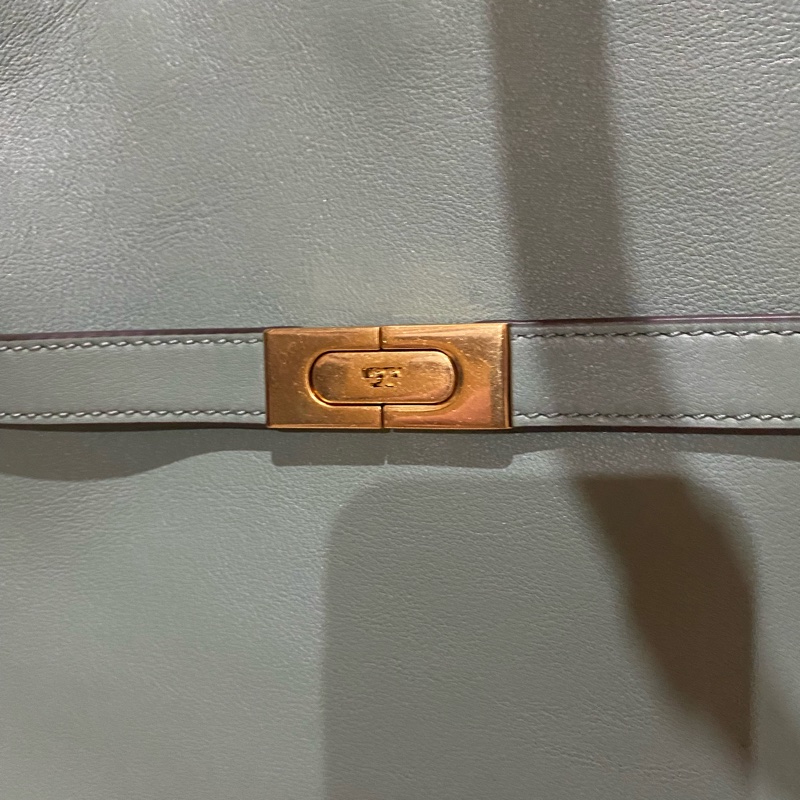 TORY BURCH Lee Radziwill 鎖釦莫蘭迪綠金釦肩背包 凱莉包(小號)-1