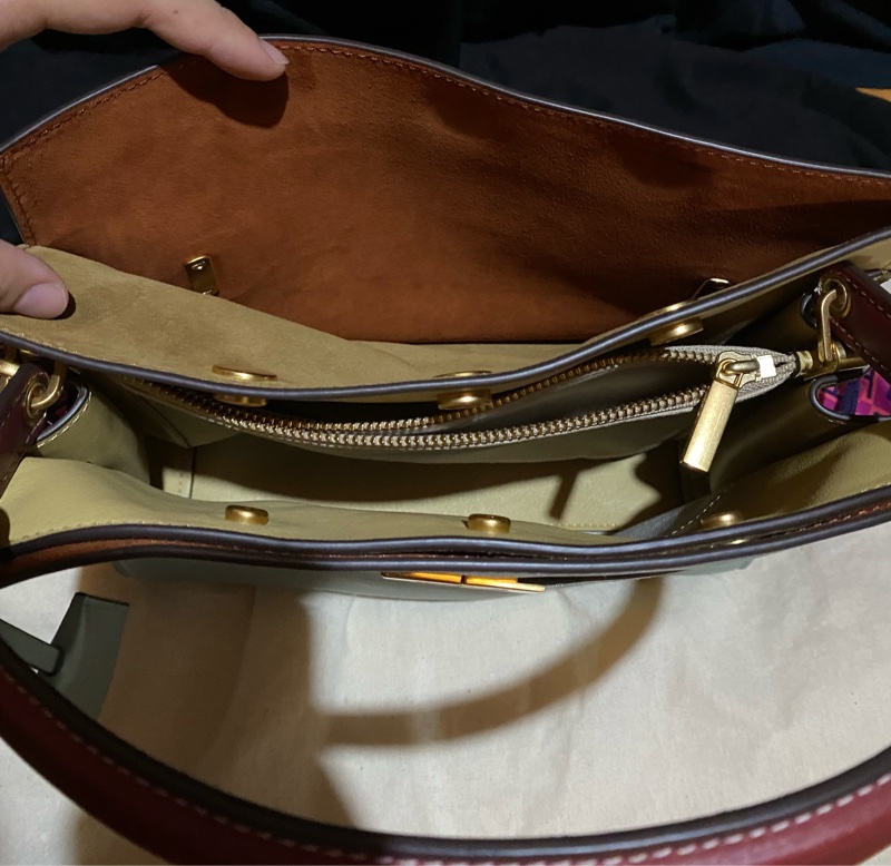 TORY BURCH Lee Radziwill 鎖釦莫蘭迪綠金釦肩背包 凱莉包(小號)-17