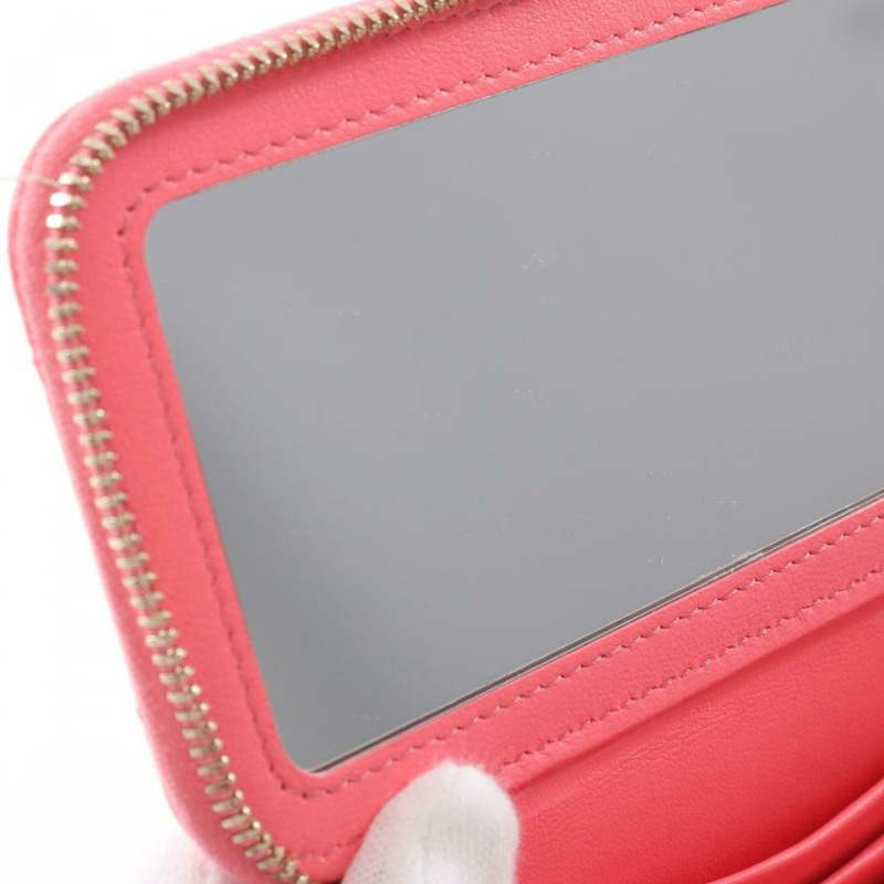 【日本直送】 中古CHANEL[AB]菱格紋 small Vanity 鏈條肩包 小羊皮 粉色 金色五金-6