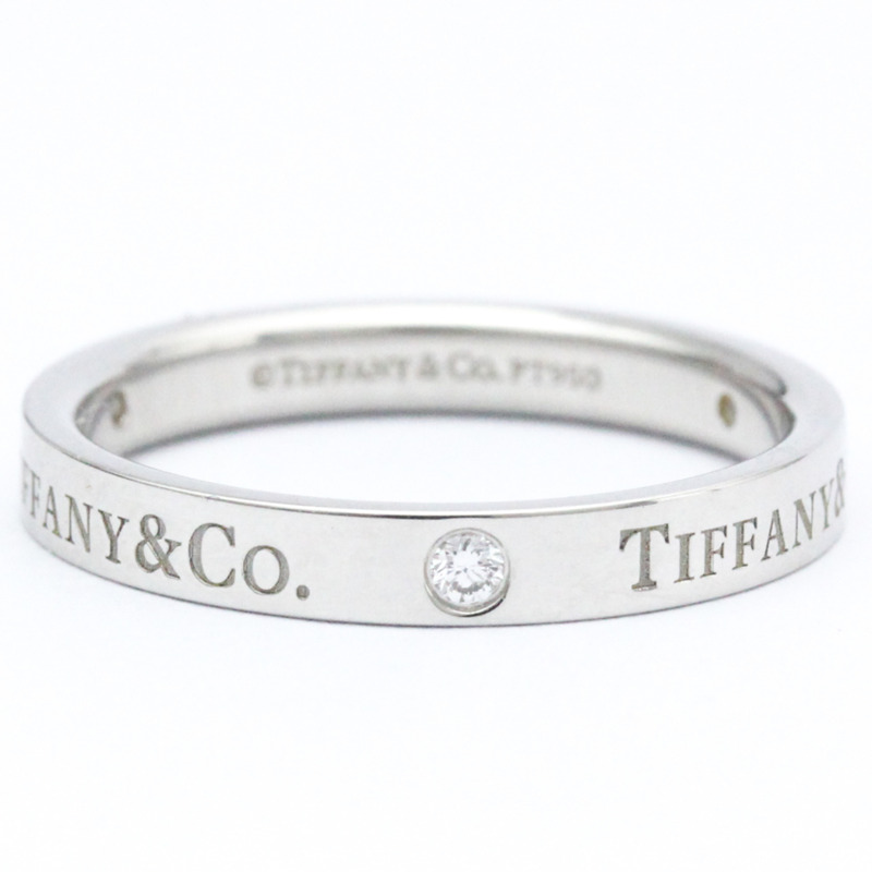 【日本直送】拋光蒂芙尼平戒戒指鉑金鑽石 0.07 克拉 23776316 BF562240-3