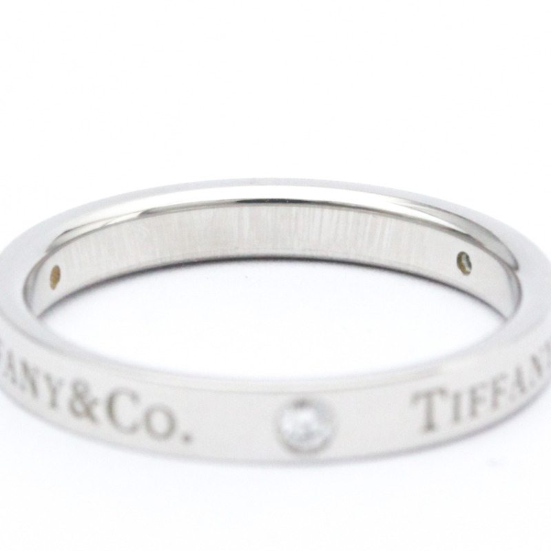 【日本直送】拋光蒂芙尼平戒戒指鉑金鑽石 0.07 克拉 23776316 BF562240-6