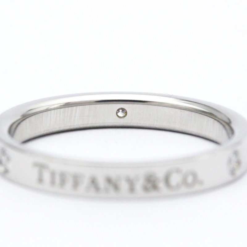 【日本直送】拋光蒂芙尼平戒戒指鉑金鑽石 0.07 克拉 23776316 BF562240-7