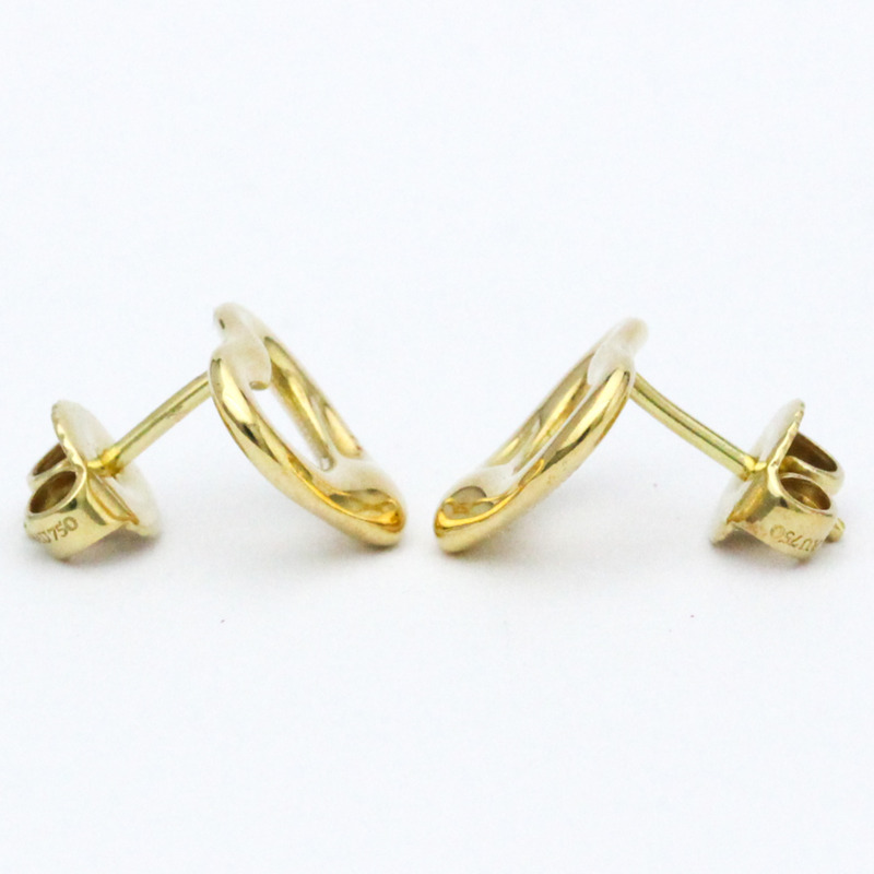 【日本直送】拋光 TIFFANY 敞開心形 18K 玫瑰金耳釘 BF562246-2