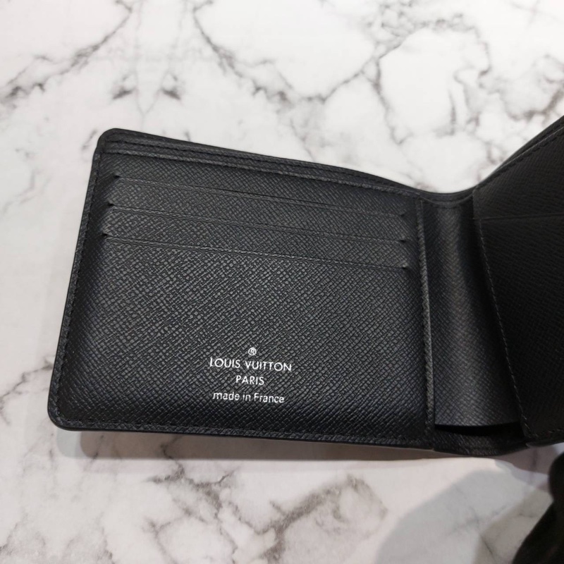 LV 黑花紋 交叉短夾 M61695-3