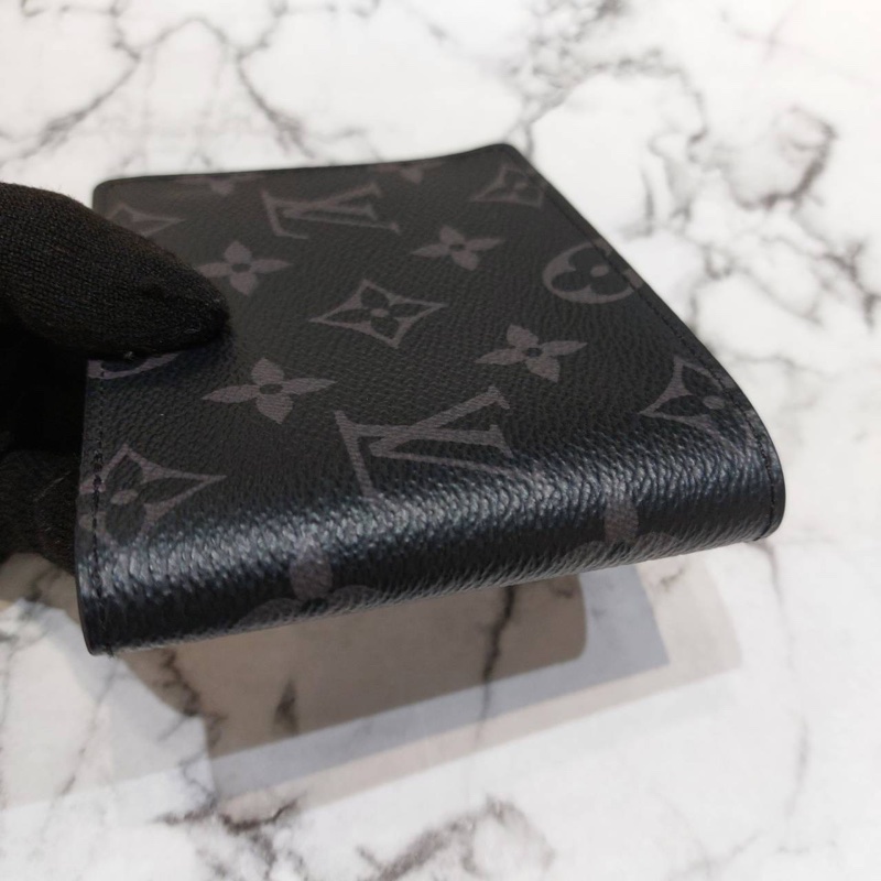 LV 黑花紋 交叉短夾 M61695-6