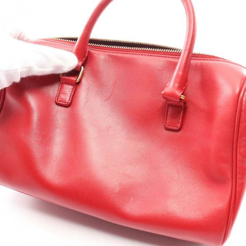 【日本直送】 中古SAINT LAURENT PARIS[B]Baby Duffle 真皮手提包 紅色 兩用款-5