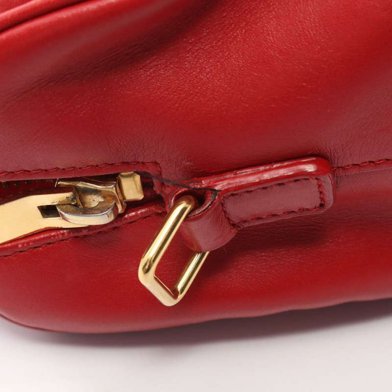 【日本直送】 中古SAINT LAURENT PARIS[B]Baby Duffle 真皮手提包 紅色 兩用款-8