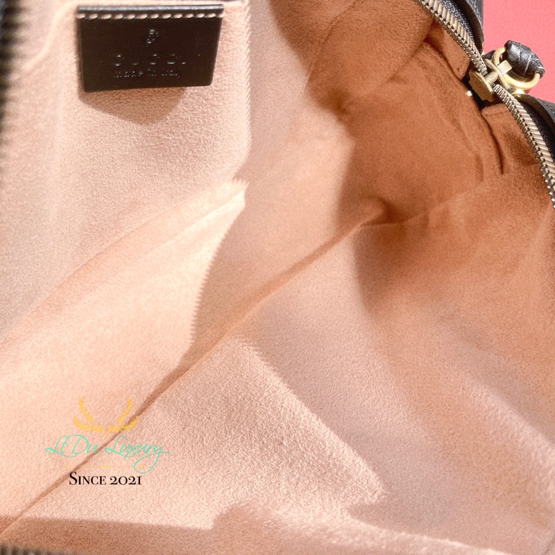 GUCCI 古馳 447632 MARMONT 黑色 復古金 相機包 斜背包 24cm-3