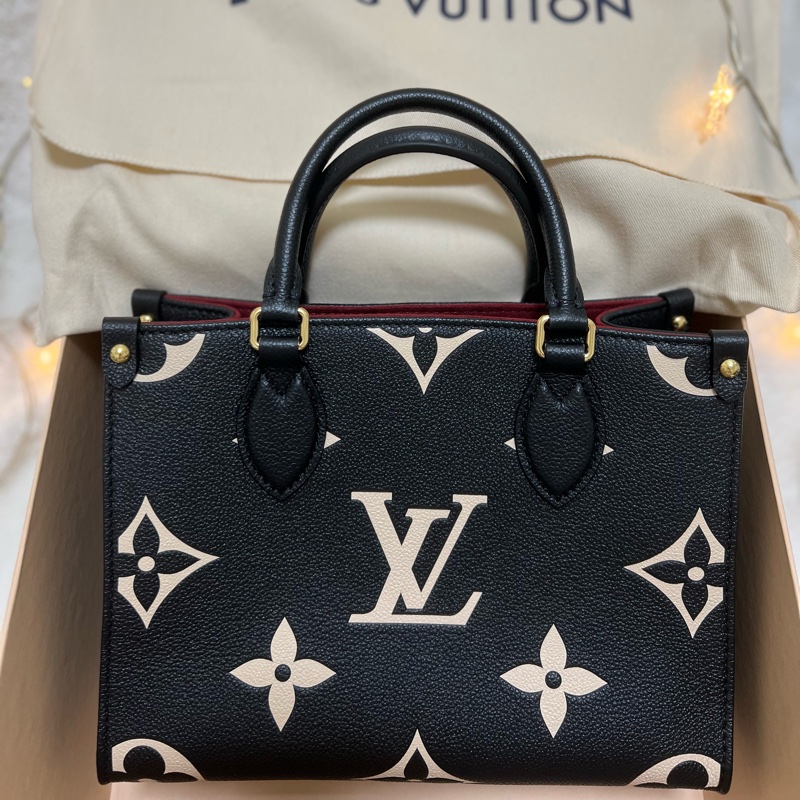 LOUIS VUITION近全新 專櫃購入正品Lv OnTheGo PM包包 雙色MonogramEmpreinte-2
