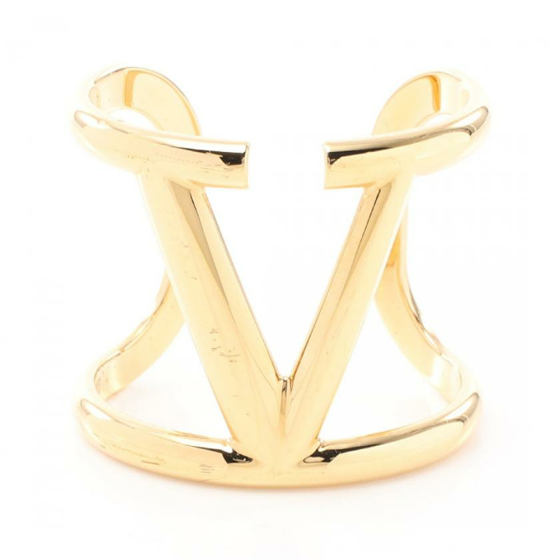 【日本直送】 中古VALENTINO GARAVANI[B]手環 鍍金 金色 Logo-0