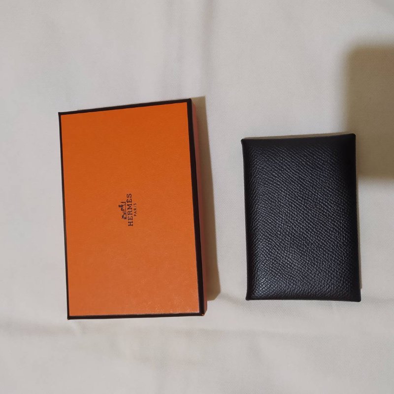 Hermes Calvi #z刻 黑色零錢包 卡包-1