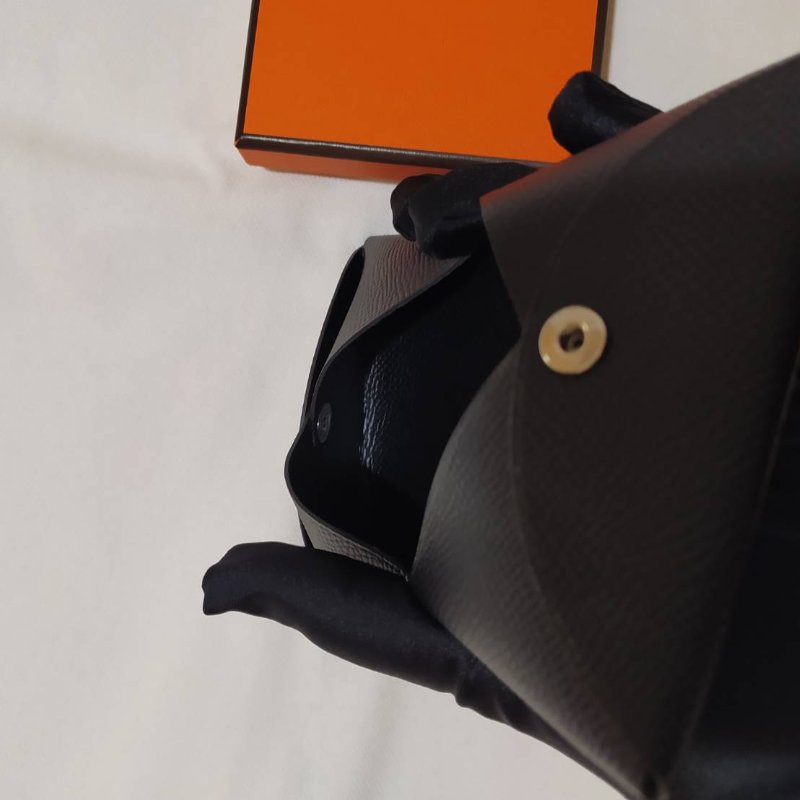 Hermes Calvi #z刻 黑色零錢包 卡包-2