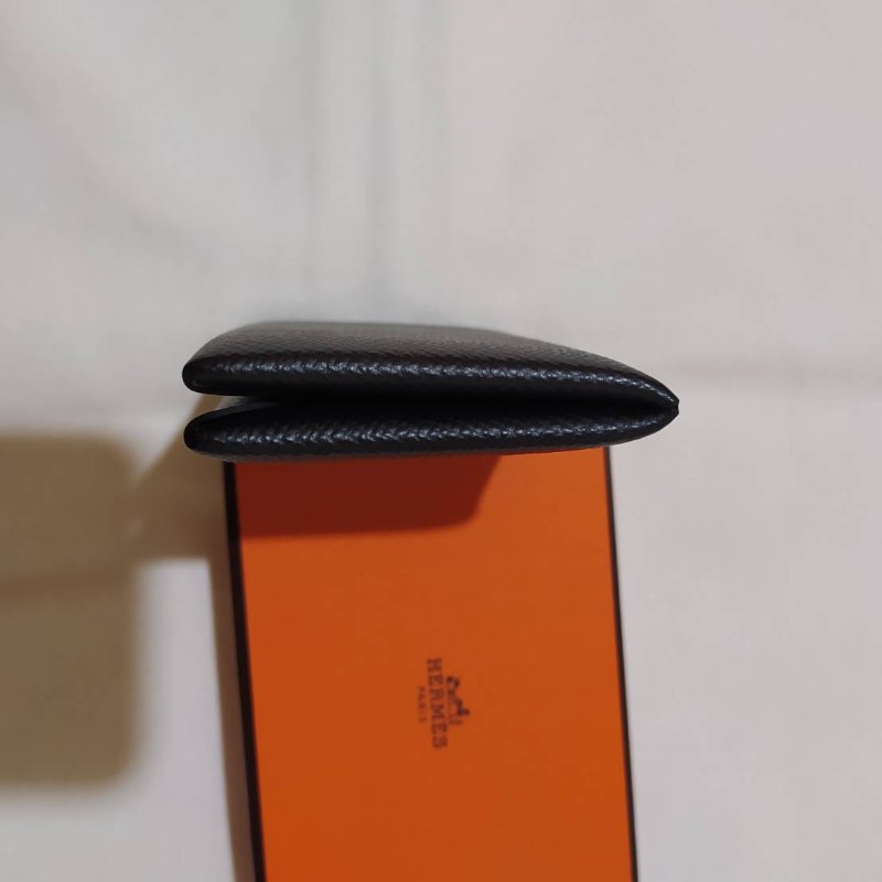 Hermes Calvi #z刻 黑色零錢包 卡包-4