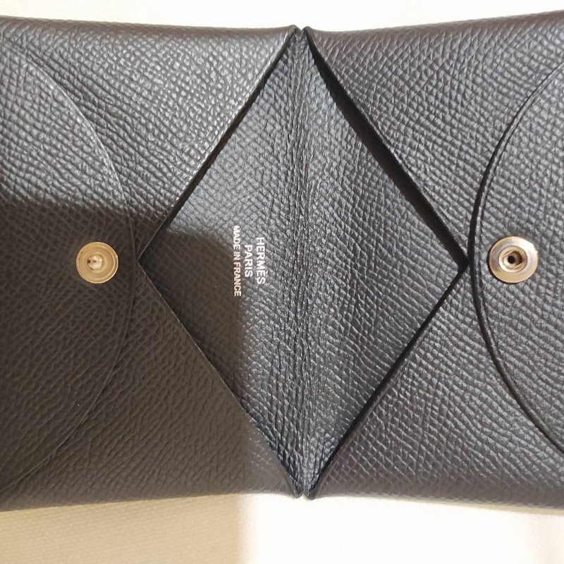 Hermes Calvi #z刻 黑色零錢包 卡包-10