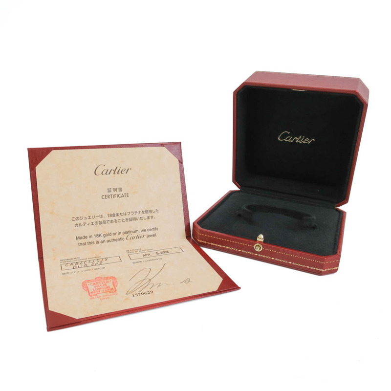 【日本直送】卡地亞 Love 手鍊 開口手鐲 白金 (18K) 無石手鐲 銀色-9