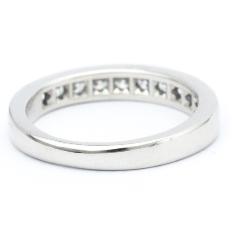 【日本直送】蒂芙尼槽鑲半鑽戒指鉑金時尚鑽石戒指戒指銀色-2