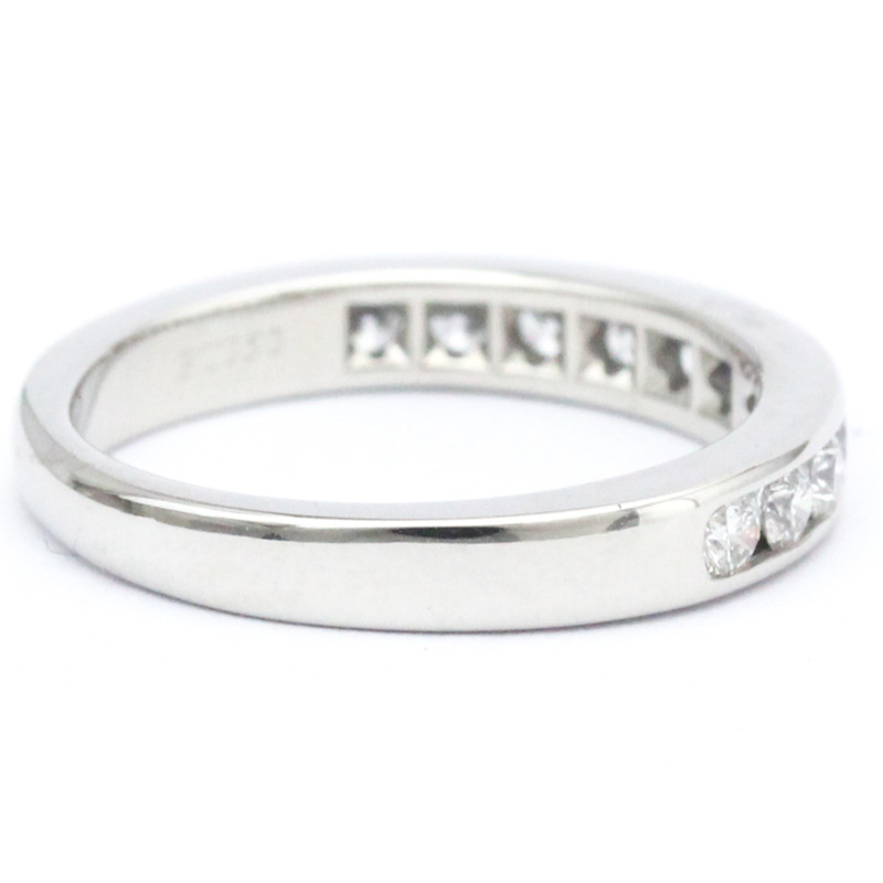 【日本直送】蒂芙尼槽鑲半鑽戒指鉑金時尚鑽石戒指戒指銀色-3