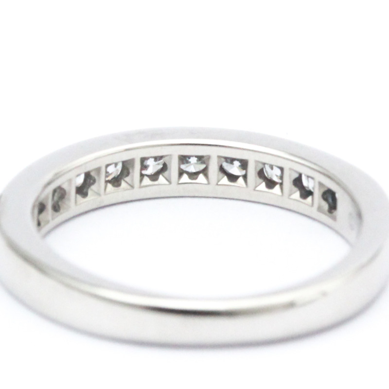 【日本直送】蒂芙尼槽鑲半鑽戒指鉑金時尚鑽石戒指戒指銀色-4