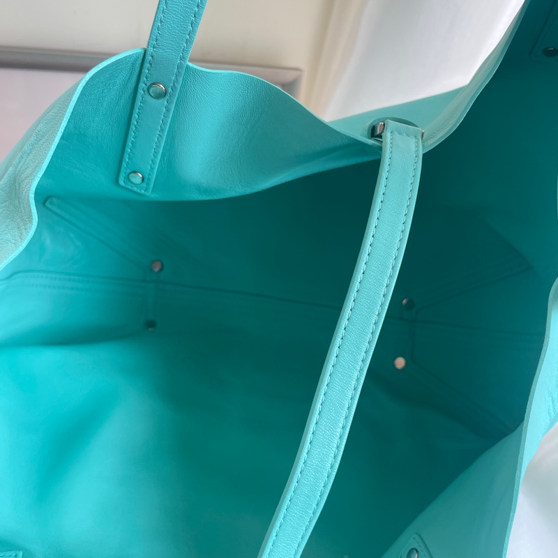 TIFFANY藍羊皮肩背購物包 托特包-8