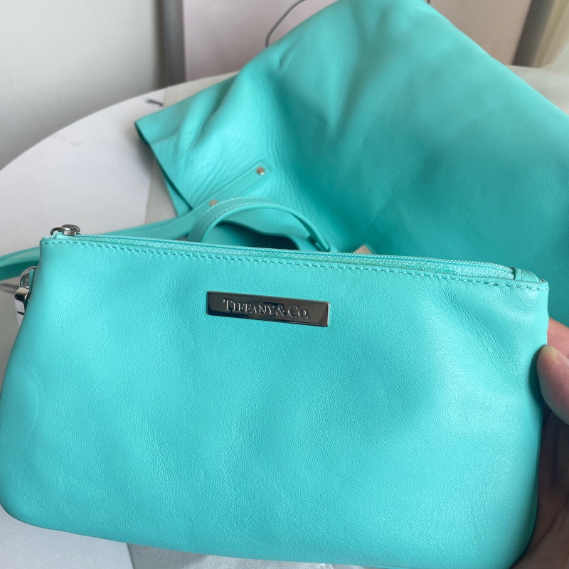 TIFFANY藍羊皮肩背購物包 托特包-19