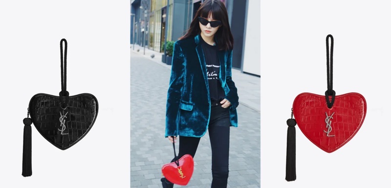 YSL手拿愛心包-4