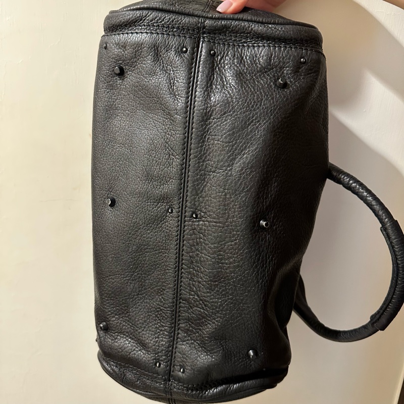 幾乎全新|Chloé傳奇「鎖頭包」 牛皮 質感全黑鎖頭包 Paddington Bag-8