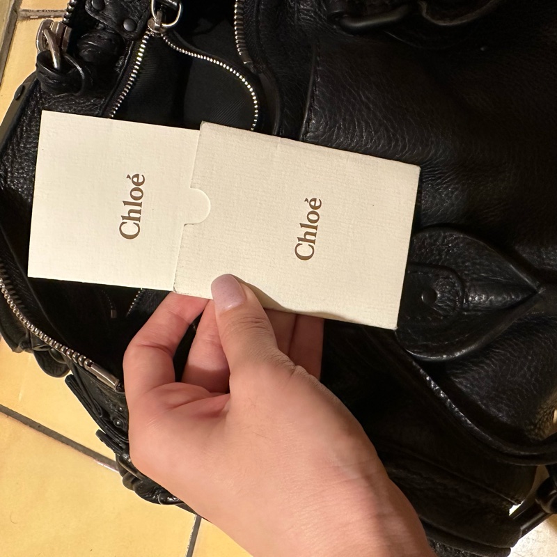 幾乎全新|Chloé傳奇「鎖頭包」 牛皮 質感全黑鎖頭包 Paddington Bag-18